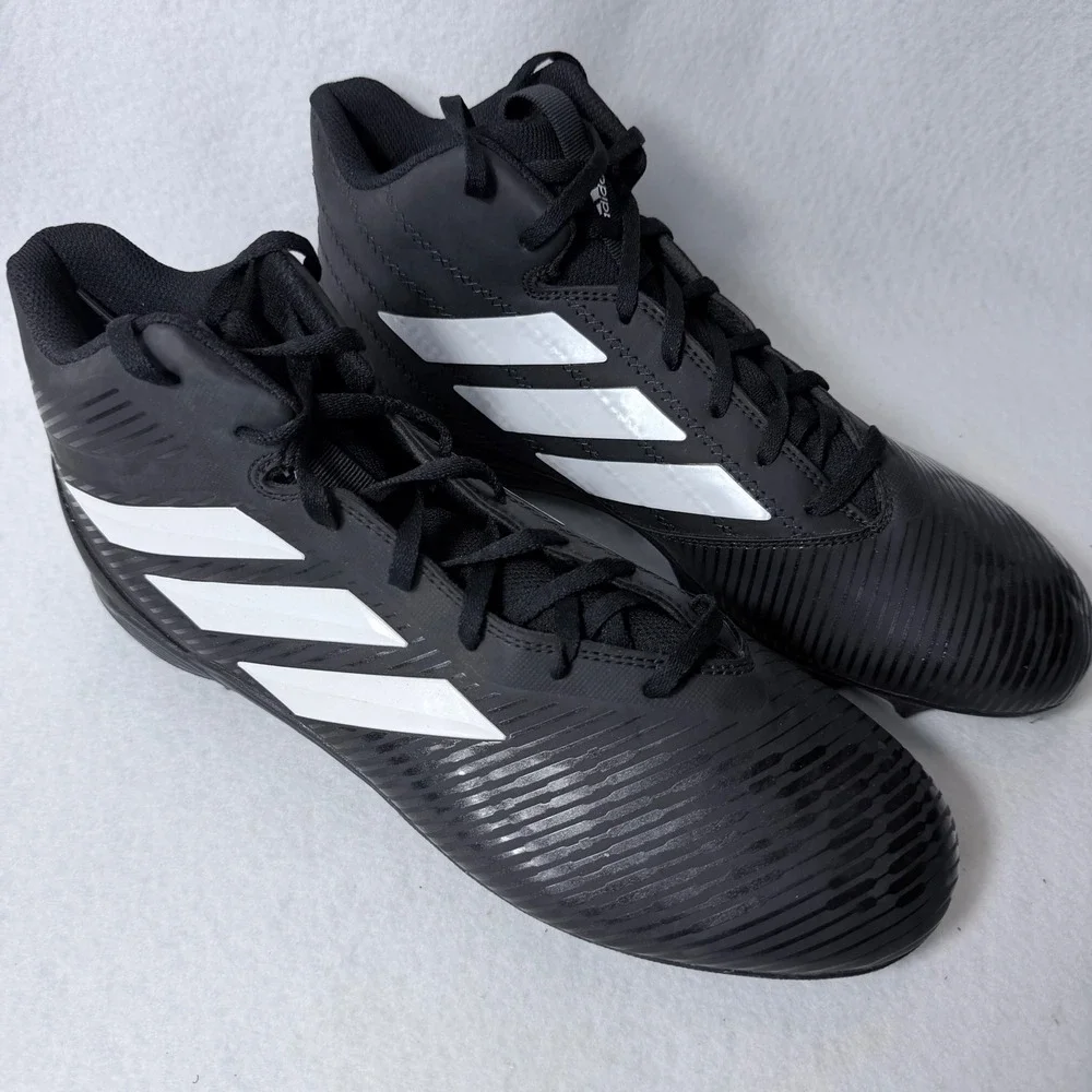 Adidas Freak Mid MD Football Cleats Mens 11.5 Black White BB7688 Mid Top Shoes
